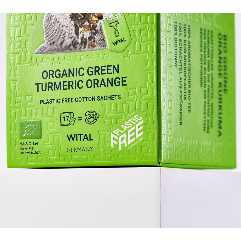  ORGANIC GREEN TURMERIC ORANGE TEA