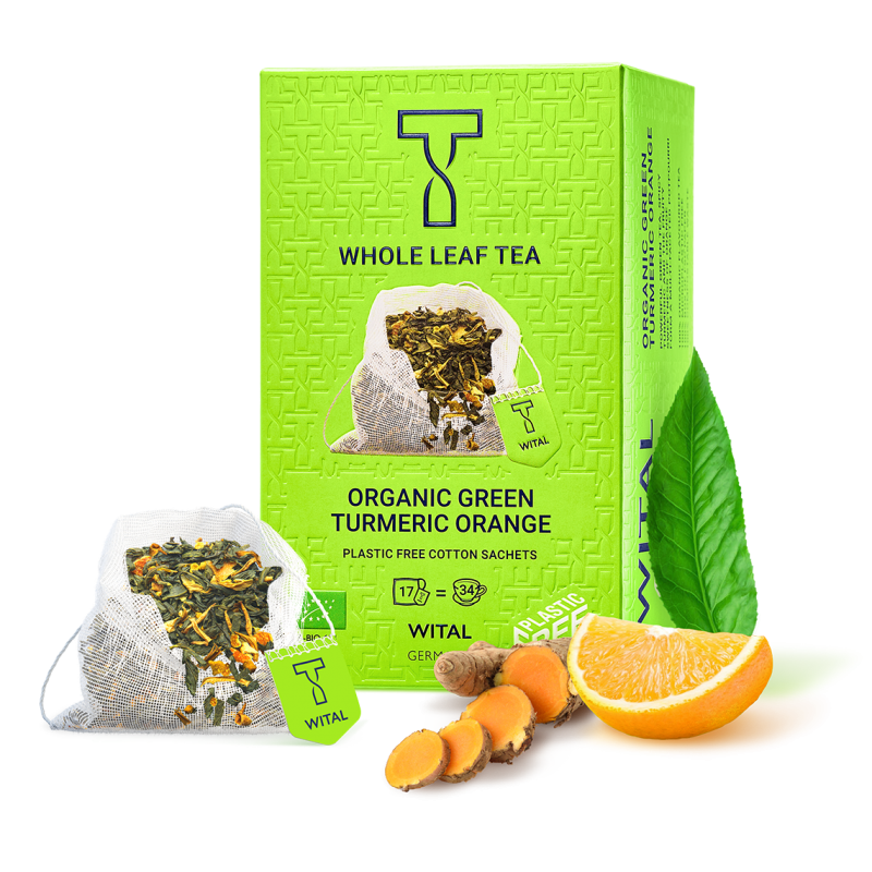  ORGANIC GREEN TURMERIC ORANGE TEA